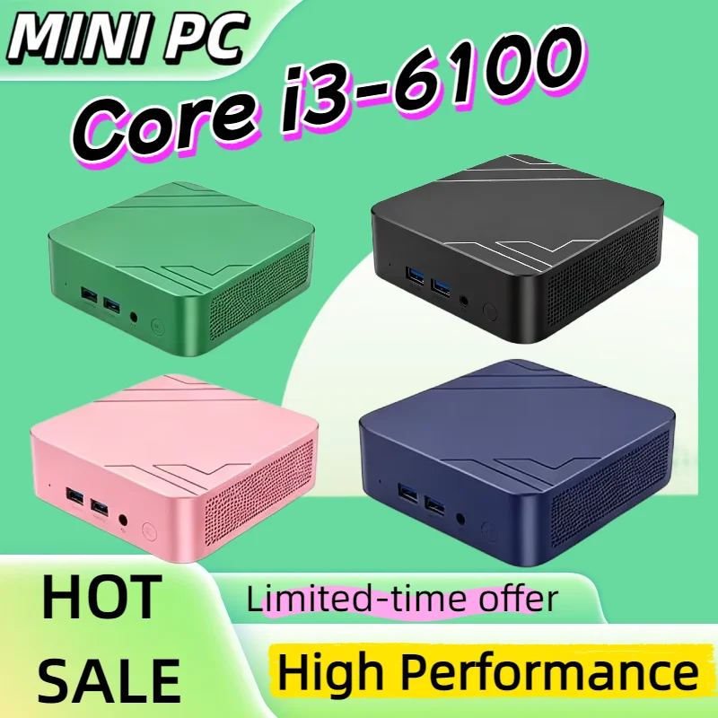 High Performance Mini PC Intel Core i3-6100, 16GB RAM 1TB 2TB SSD Compact Desktop For Daily Study, Office & Smooth Light Gaming