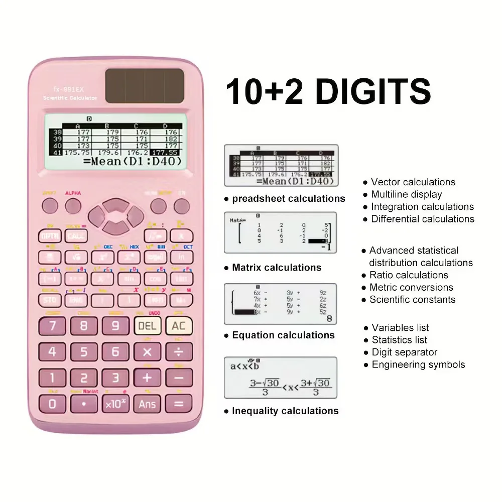 FX991EX Scientific Calculator Function Calculator Neutral English 552 Functions Specially Designed for Student Exams