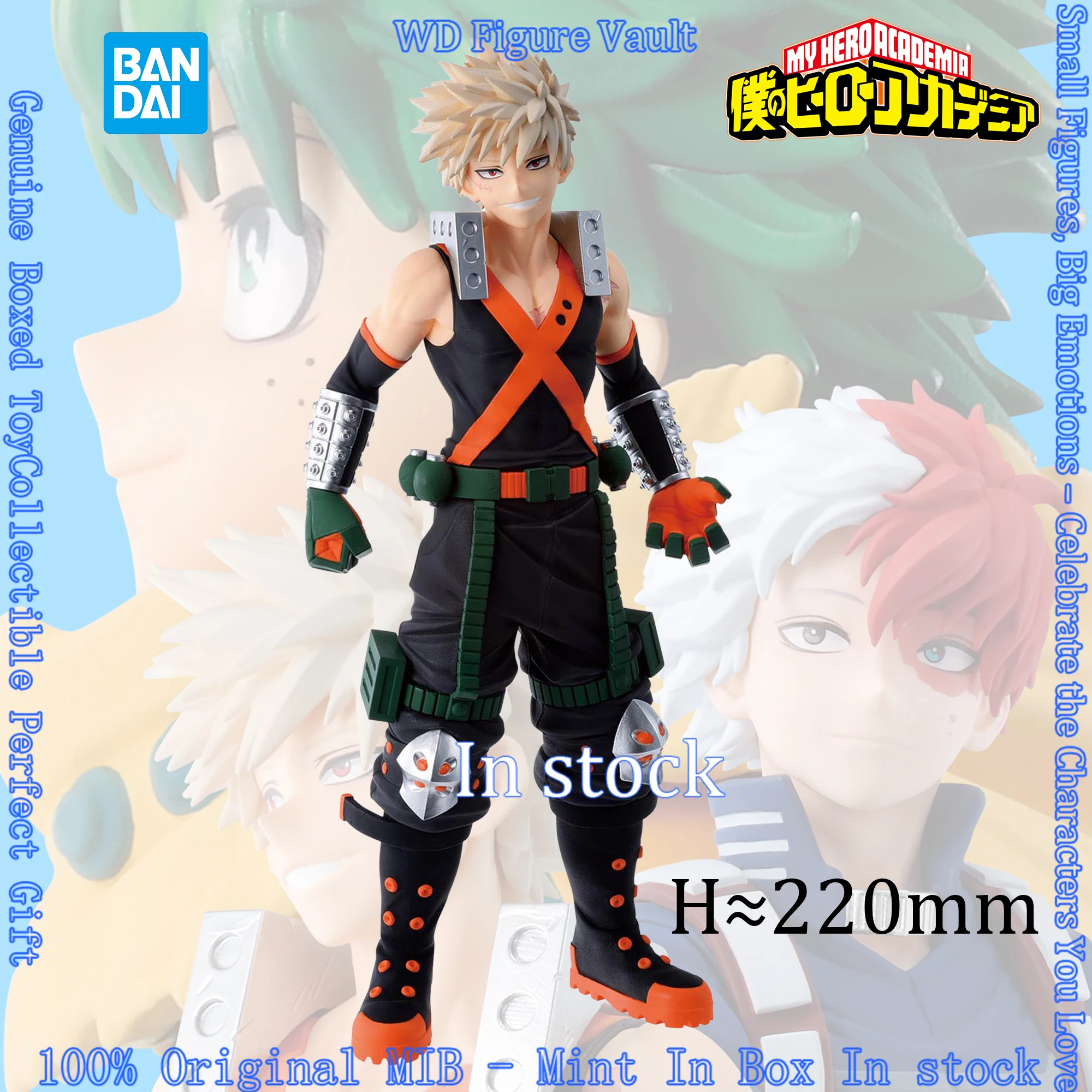In Stock Bandai My Hero Academia Figure -Katsuki Bakugo-Shoto Todoroki- TodoBaku Izuku Midoriya Model Boxed Toy Gift view 3