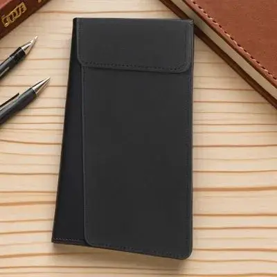 

Compact Fabric Restaurant Check Holder Menu Book Folder Card Holder Server Note Pad for Waitstaff Guest Server Book