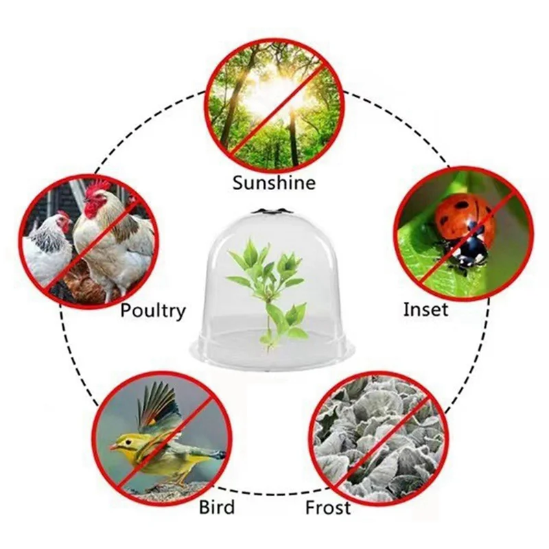 

COSW-6Pcs Garden Plant Dome Reusable Plant Protector Cover Garden Plant Bell Cover For Outdoors Vegetable Covering