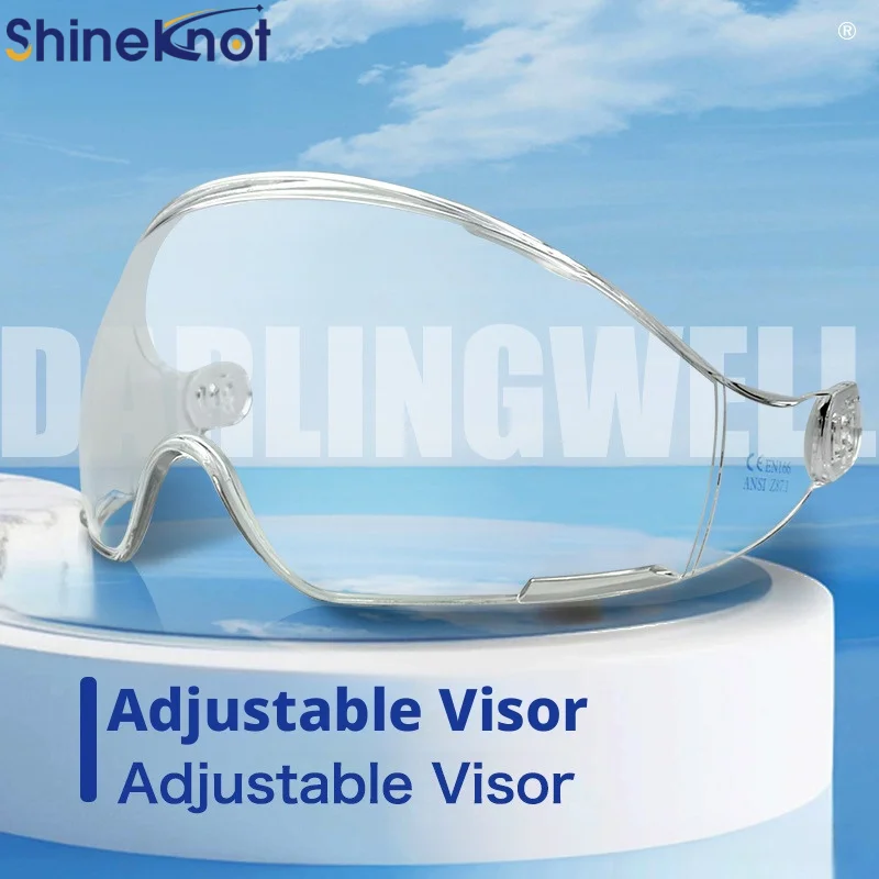 SHINEKNOT Safety Helmet Goggles Sunglasses Transparent Mirror Built-In Goggles Anti Dust And Anti Light