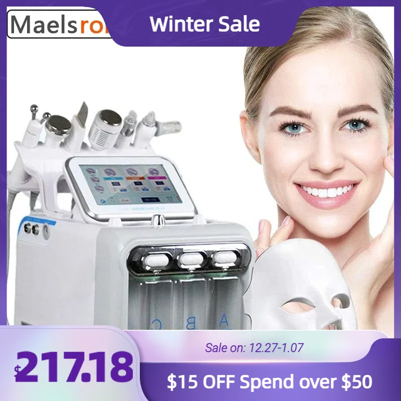 Professional 7 in 1 Water Oxygen Beauty Machine Microdermabrasion Facial DeepCleaning Skin Cleansing Lifting Home Spa Skin Care