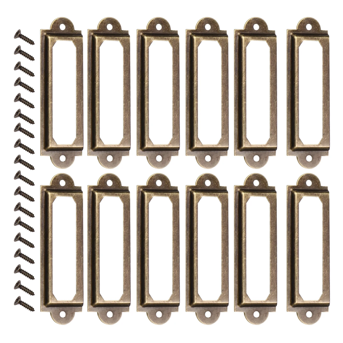 

25 pcs Label Holder Retro Tags Pull Small Drawer Accessories Vintage For Cabinet Labels Pull Cupboard