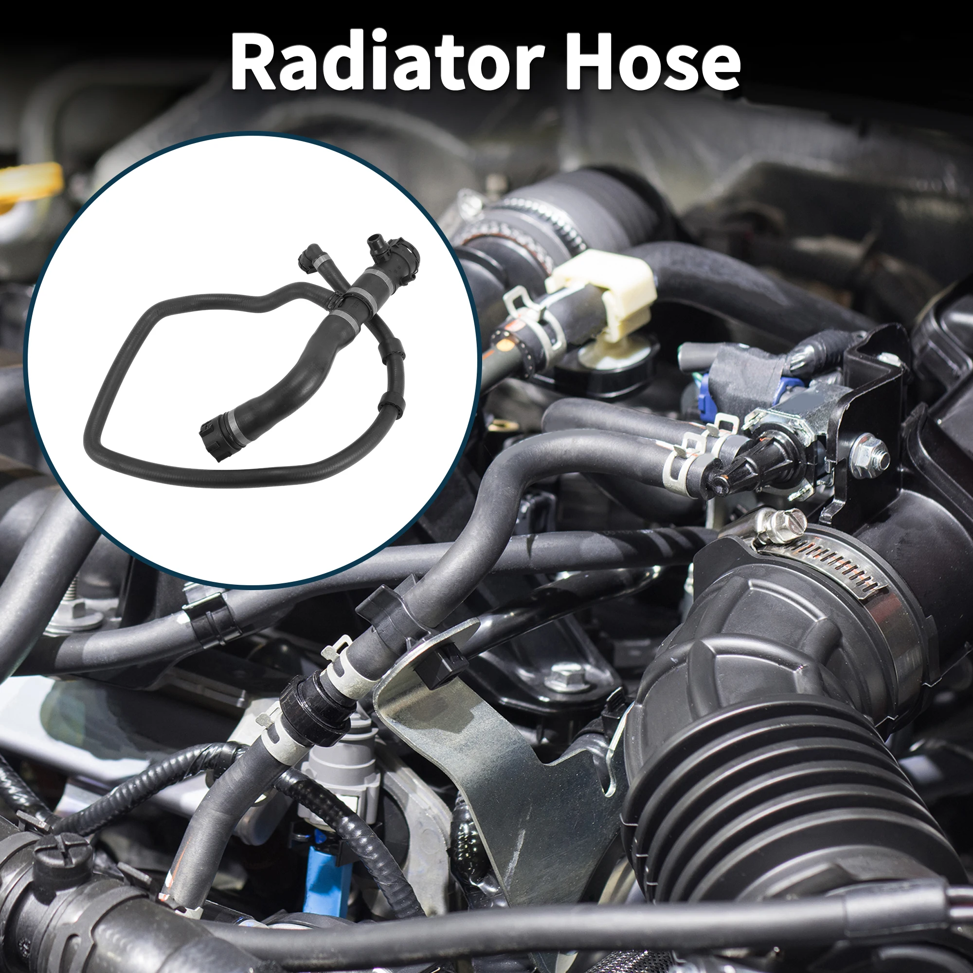 

UXCELL Radiator Hose for BMW X1 2012 No.17127619255 Rubber Coolant Hose