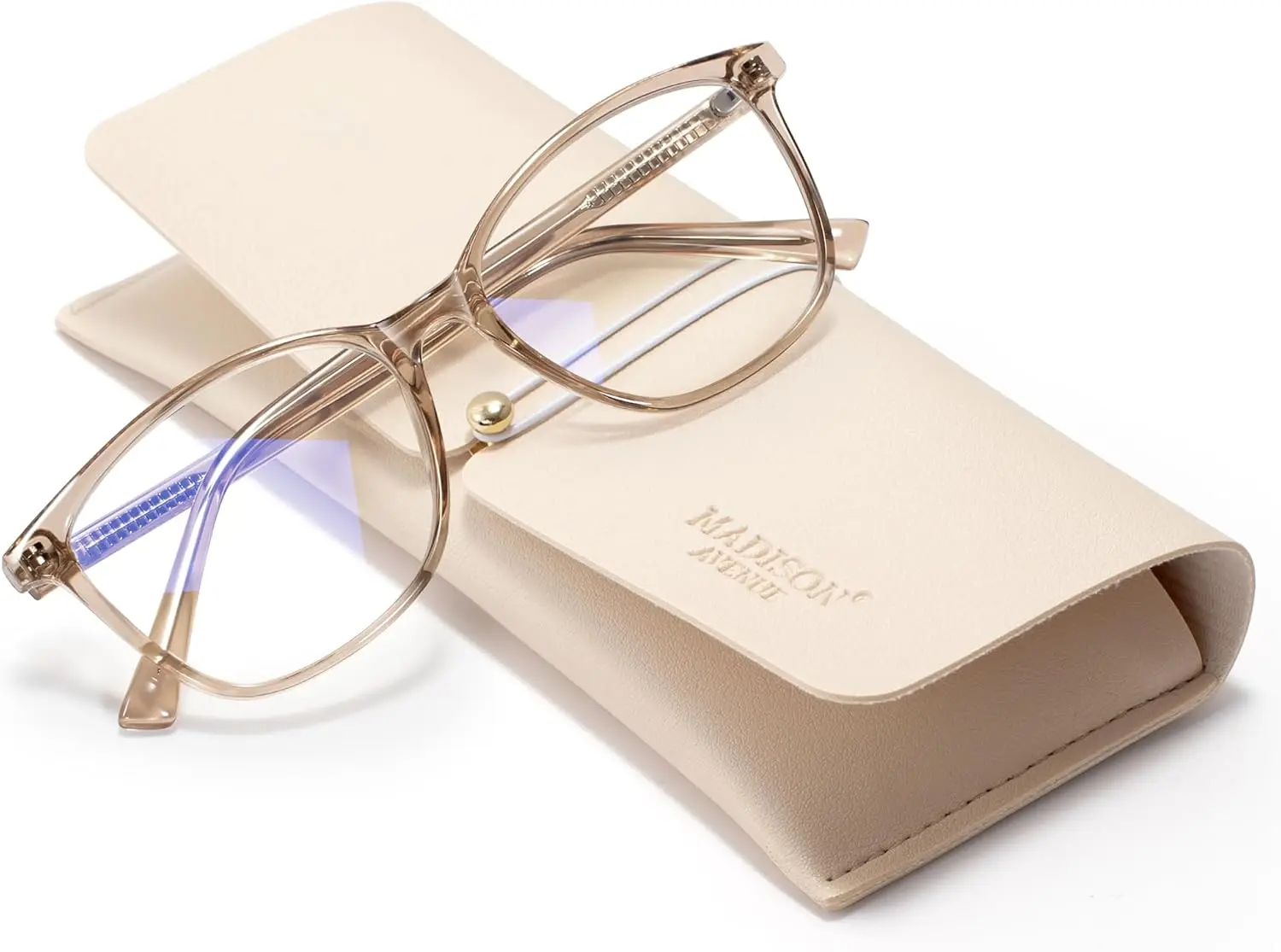 Blue Light Blocking Glasses Anti Eyestrain UV Glare Blue Light Glasses for Women with Case, TV Phone