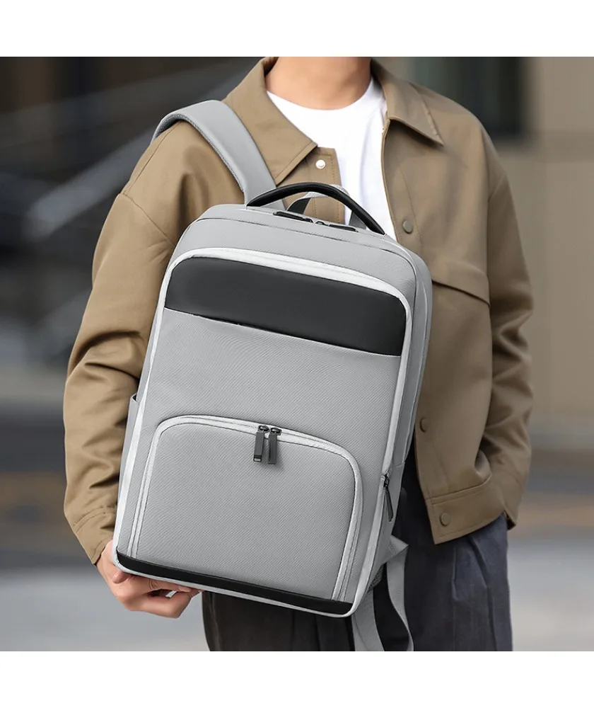 Business commuter backpack men's large capacity expandable waterproof computer bag fashion travel backpack