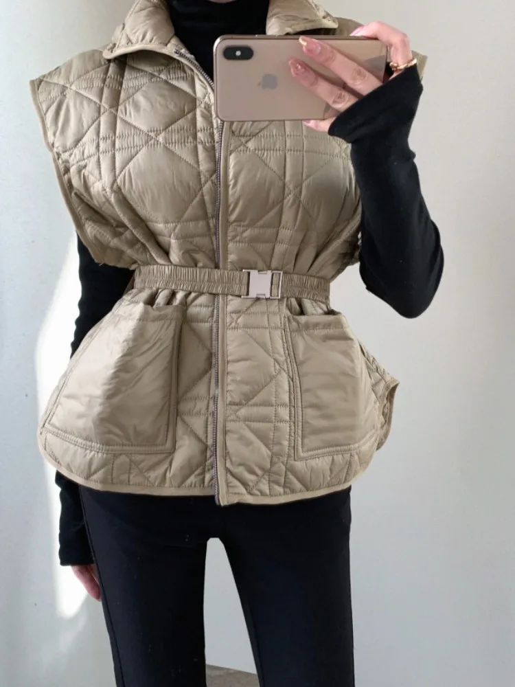 Women's Long Sve Vest Korean Sle Chic Autumn Winter Versatile Collared Top Faionable Retro Design Versatile Outerwear