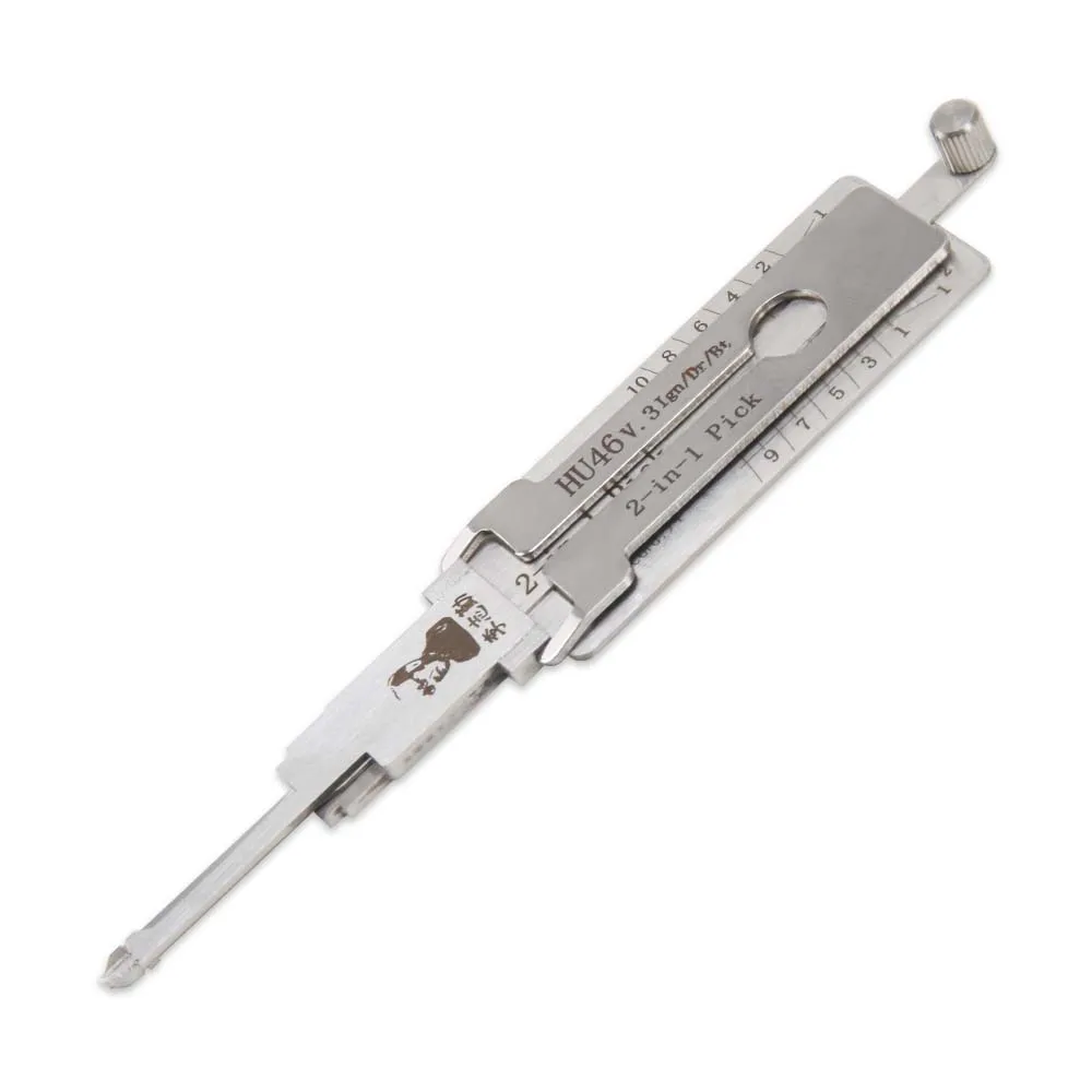 Li Zhiqin -HU46 Automobile Lock Reading Gear Opening Tool-Flat Milling Lee Two-in-One