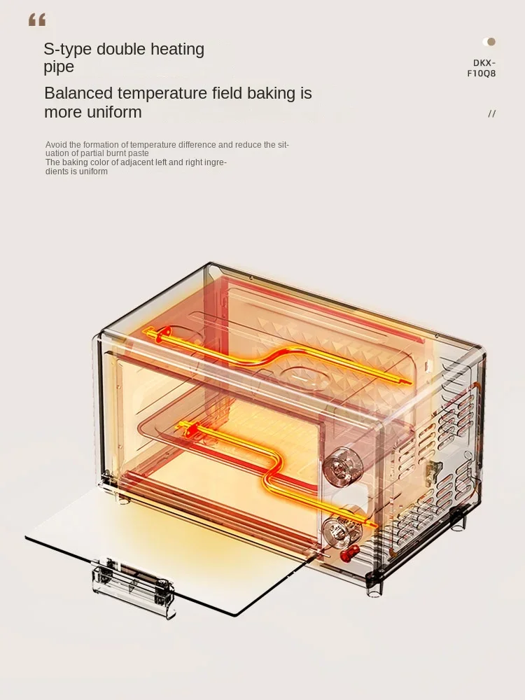 Mały niedźwiedź piekarnik mały dom z wieloma pieczenie ciasta pieczywem do pizzy piec parowy 10-litrowy minipiekarnik w akademiku