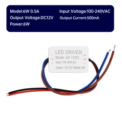 12V 0.5A 6W LED Driver Suitable for Constant Voltage Driving Power Supply of Bathroom Mirrors and Headlight Strips