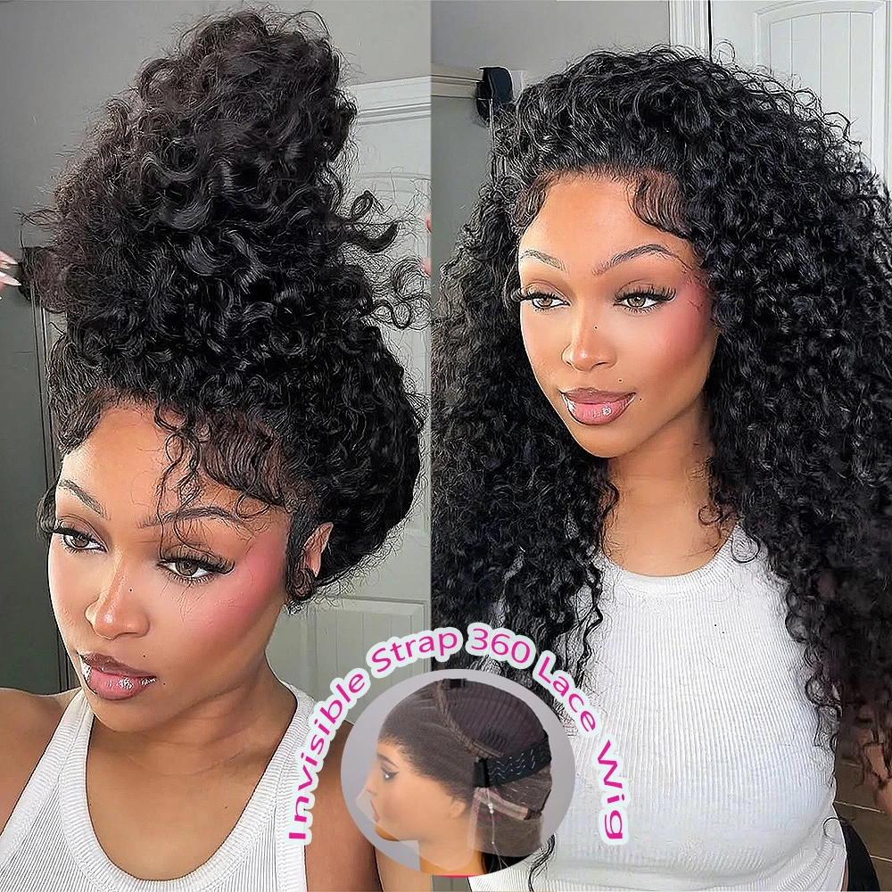 

Парик из натуральных волос Remy, 30-38 дюймов, 360 Full HD, с невидимым кружевным шнурком, 300/400 плотность, кудрявый, без клея, предварительно прорезанный