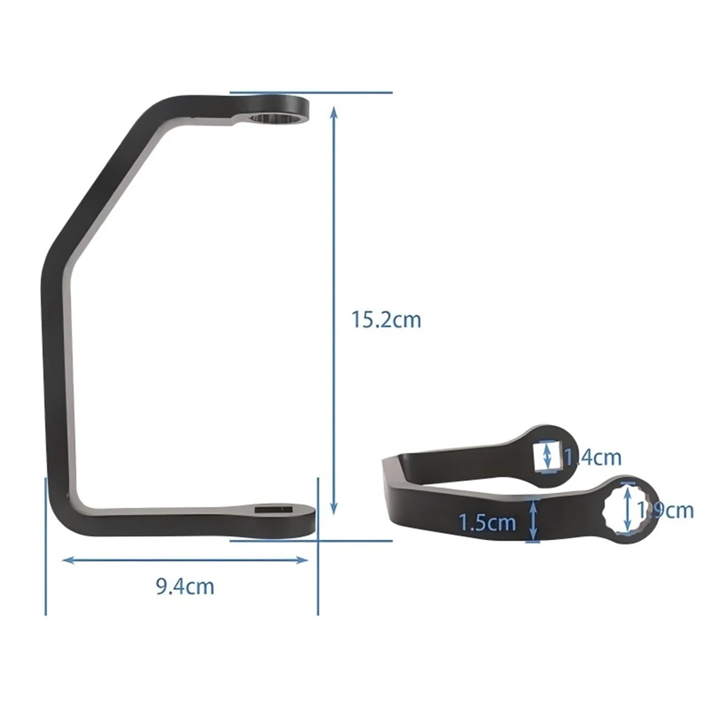 Garage Repair Black Cylinder Head Wrench Q235B Steel Ergonomic Grip Optimal Leverage Precision Fit 2-piece Set