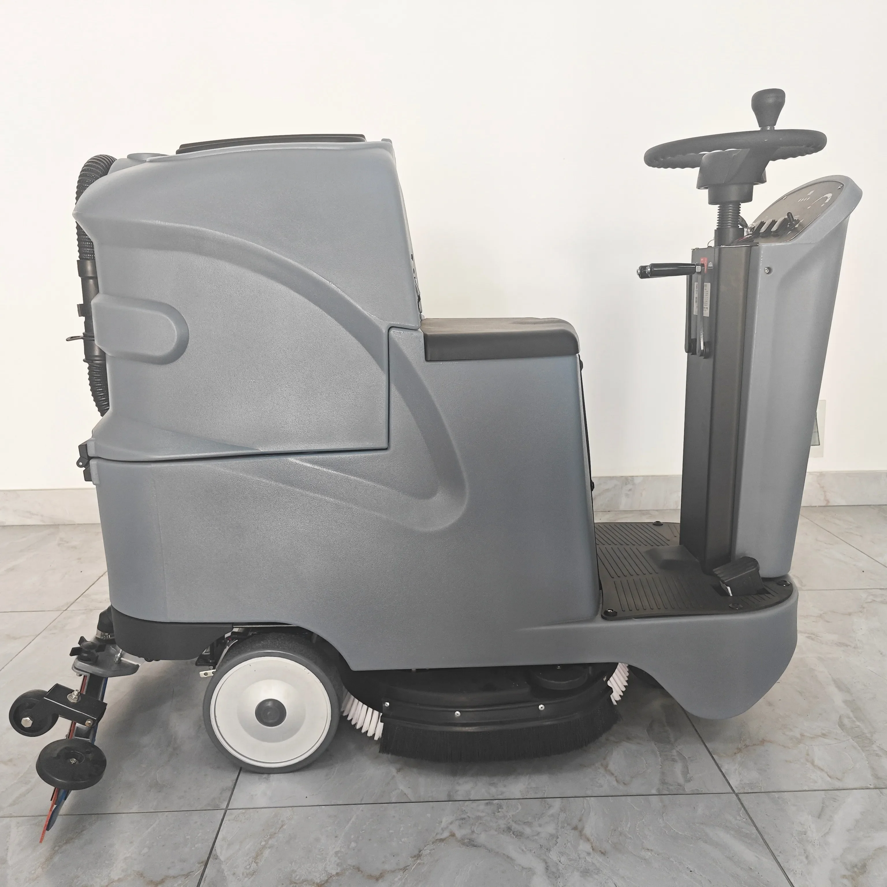 Outdoor Robotic Small Ride-On Concrete Floor Scrubber Machine Wheel New Electric Fuel Product