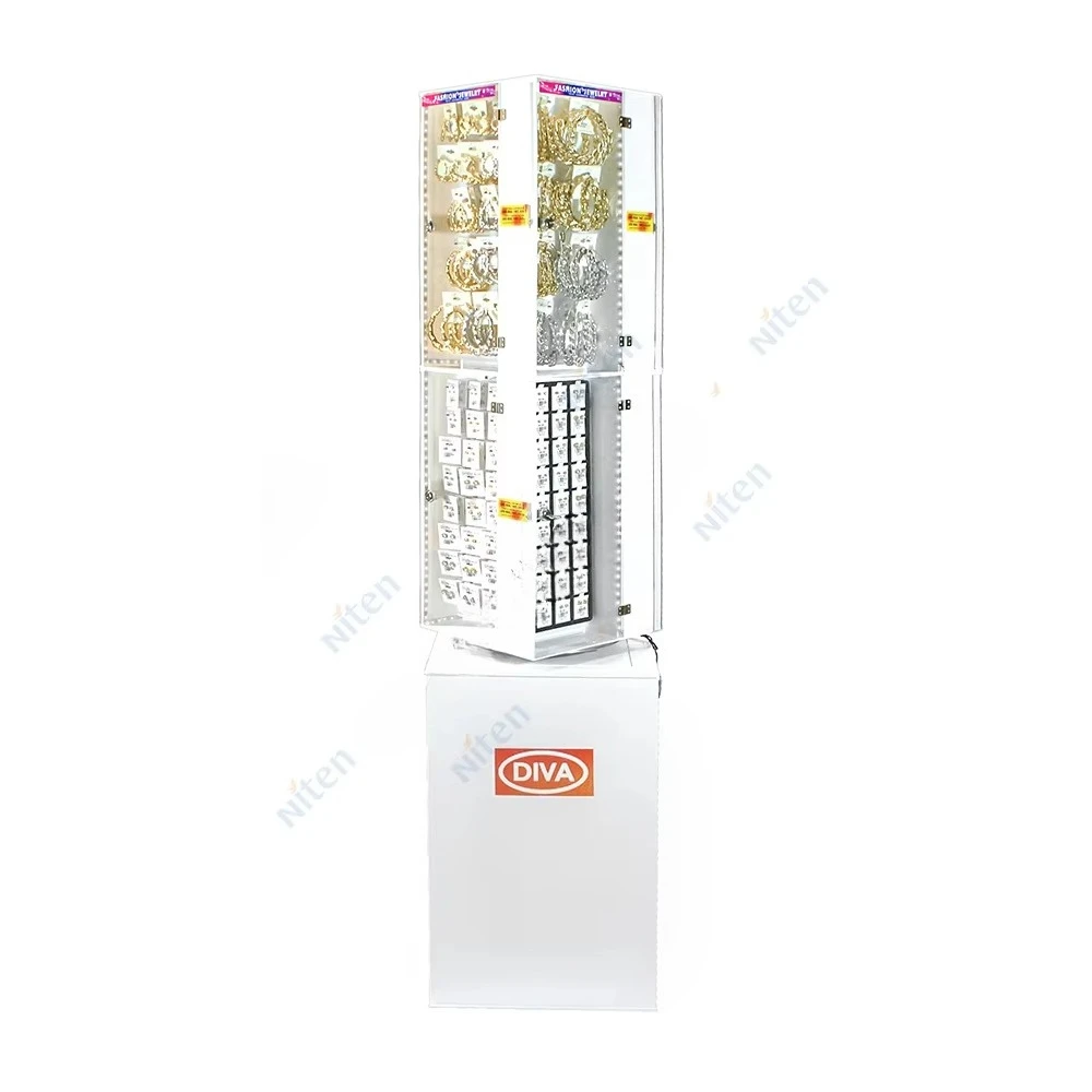 

Custom jewelry earrings bracket acrylic double-sided rotating earrings display stand