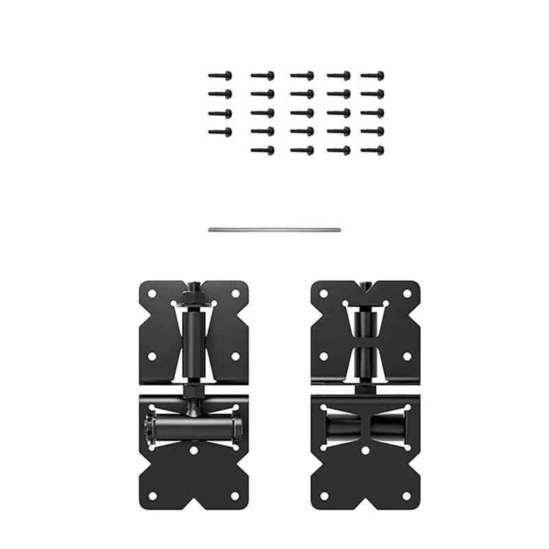 HOT-Self Closing Gate Hinge Heavy Duty 90 Degree Adjustable With Installation Screws And Swing Adjuster Tool For Fences