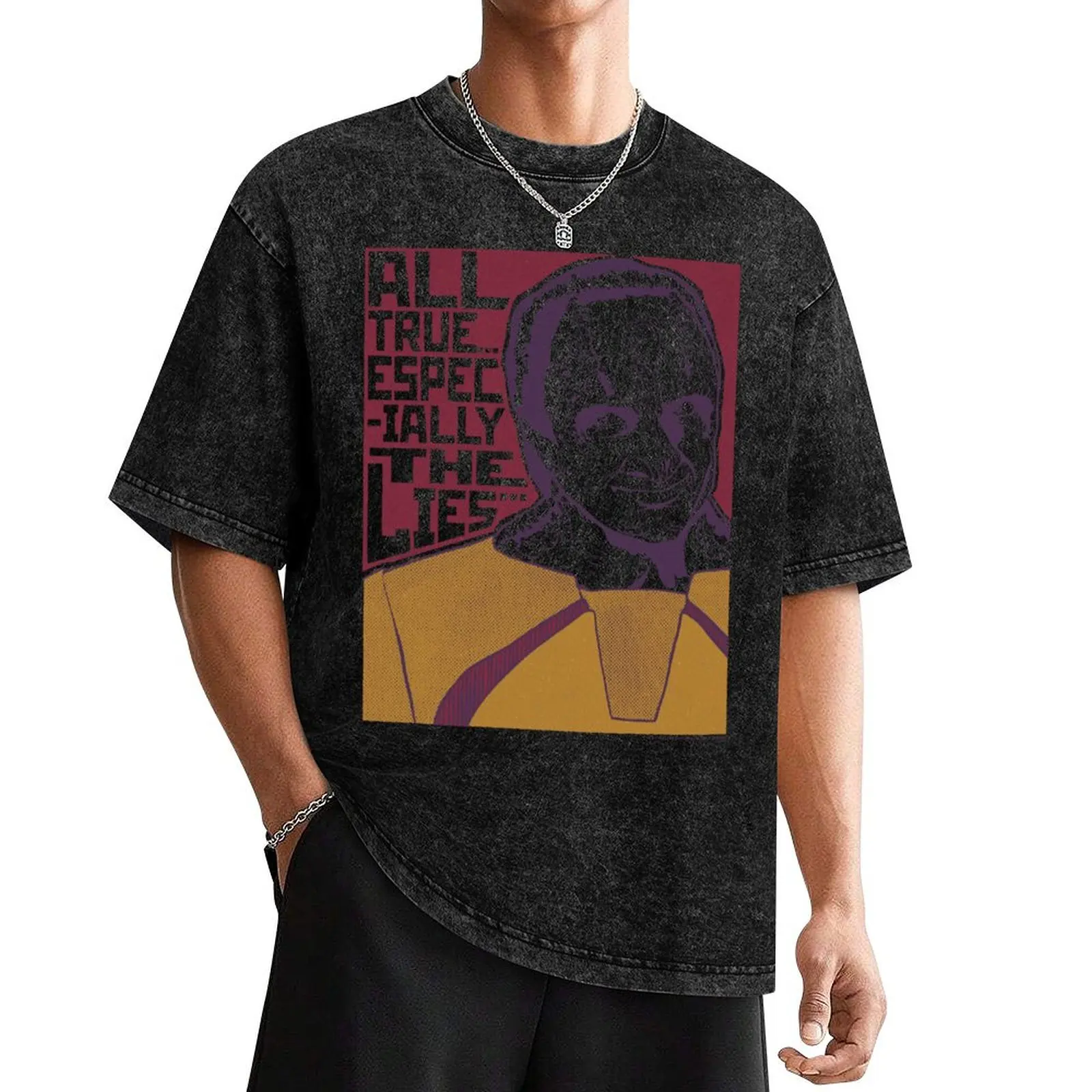 

Star Trek: Deep Space Nine Garak All True Especially The Lies T-Shirt fashion shirts boys whites Clothing tee shirts for men