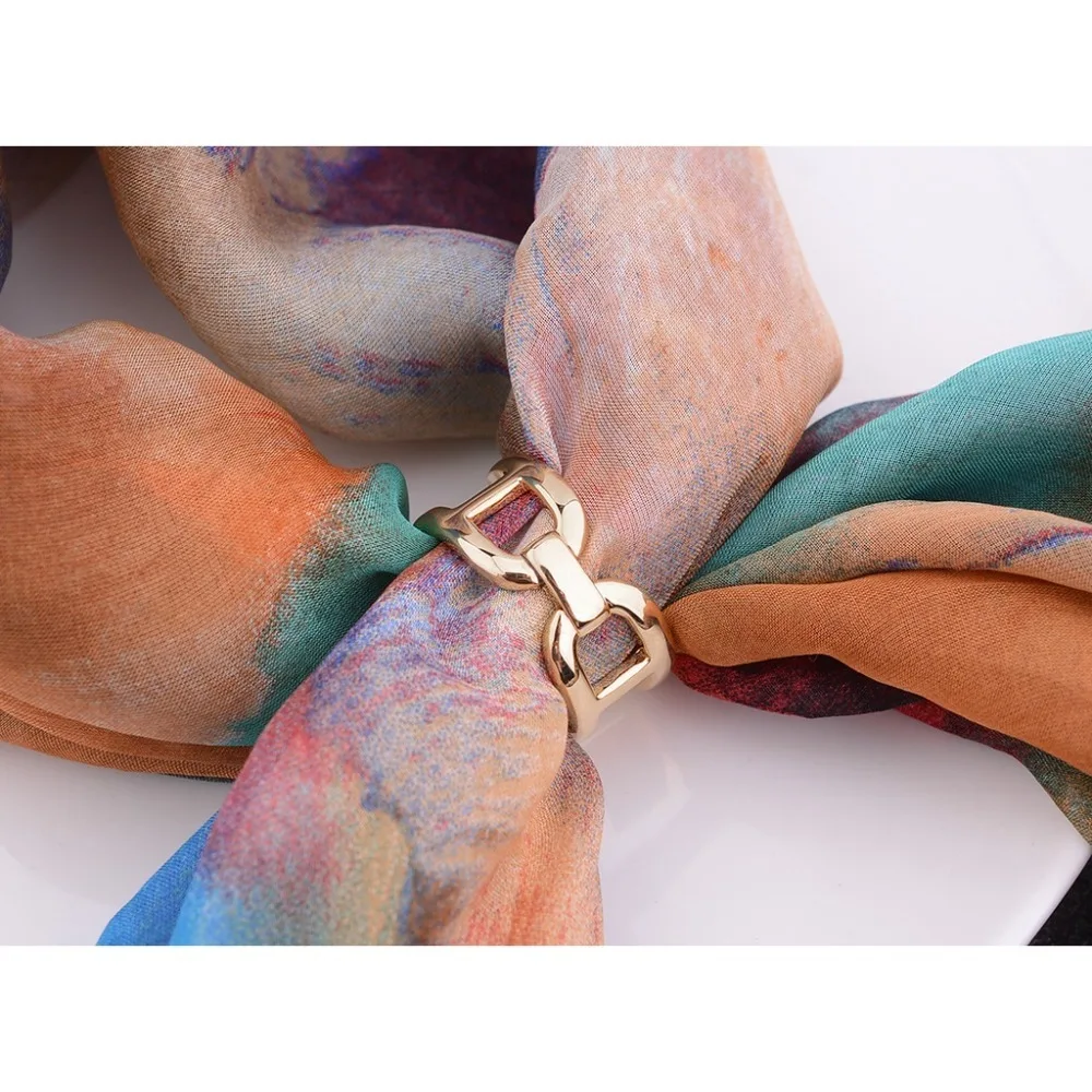 Metal Simple Silk Scarf Buckle Ring Practical Accessories Modern Style Shawl Buckle Decoration Scarf Button