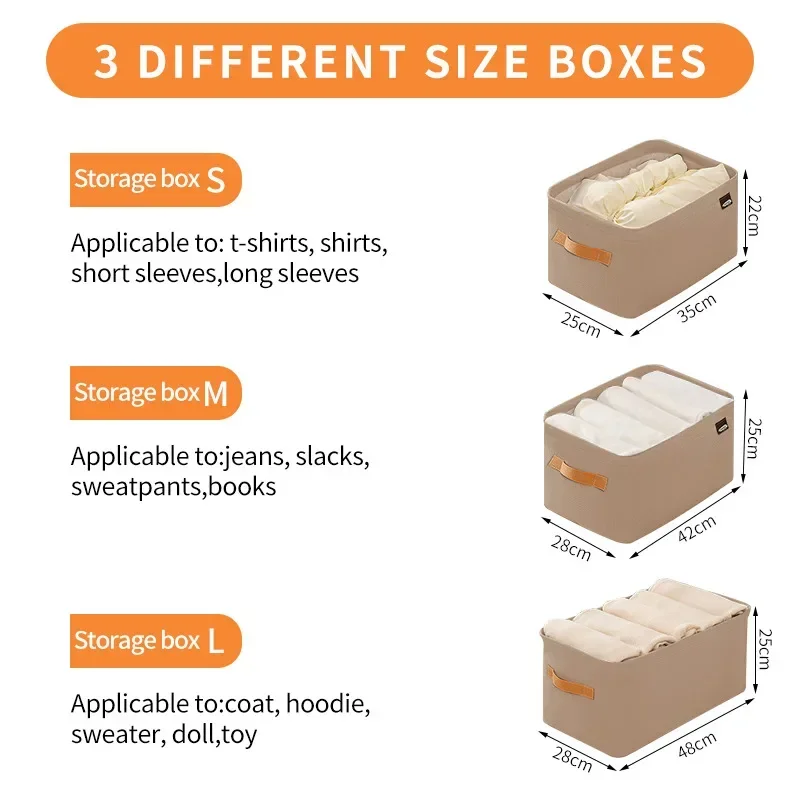 Verdicken Kleidung Organizer Hosen Pullover Lagerung Schränke Schubladen Organizer Jeans Lagerung Box Kleiderschrank Kleidung Lagerung Organisatoren – Detail 1