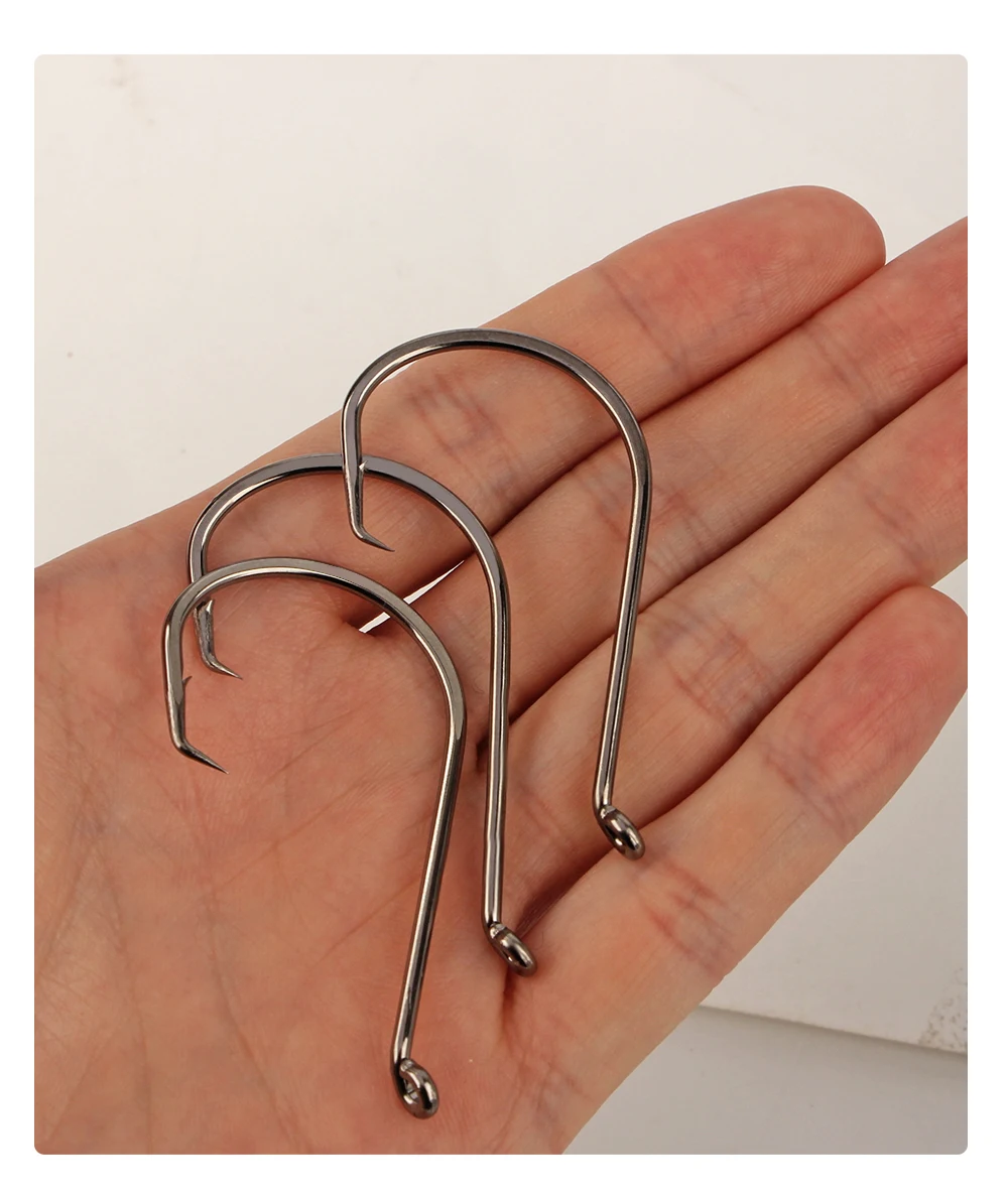 FTK Angelhaken Angeln Octopus Circle Hook 1-6 # -50 Stück 1/0-8/0 # -25 Stück chemisch geschärfte Haken aus Kohlenstoffstahl, Angelgerät – Detail 18