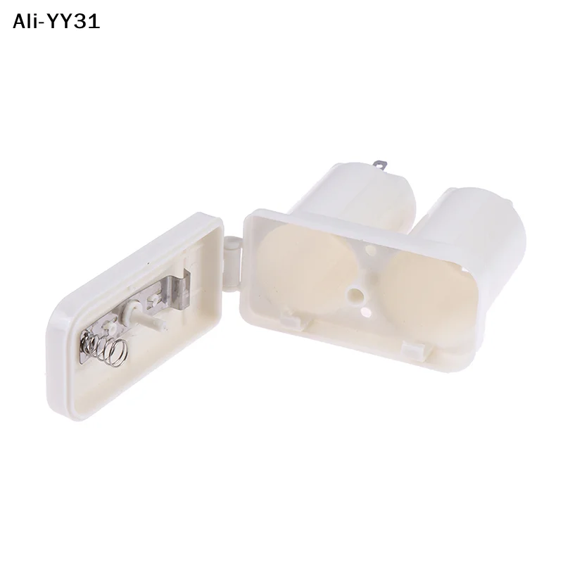 【WTh】1Pc Double Compartments Universal Battery Box for Gas Water Heater Accessories Parts Plastic Double Battery Case(white)