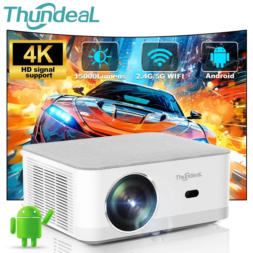 Przenośny Mini Projektor ThundeaL TD92 Pro FHD 1080P Full HD Beam 4K Video WiFi Projektor Android TD92Pro 3D Kino Domowe