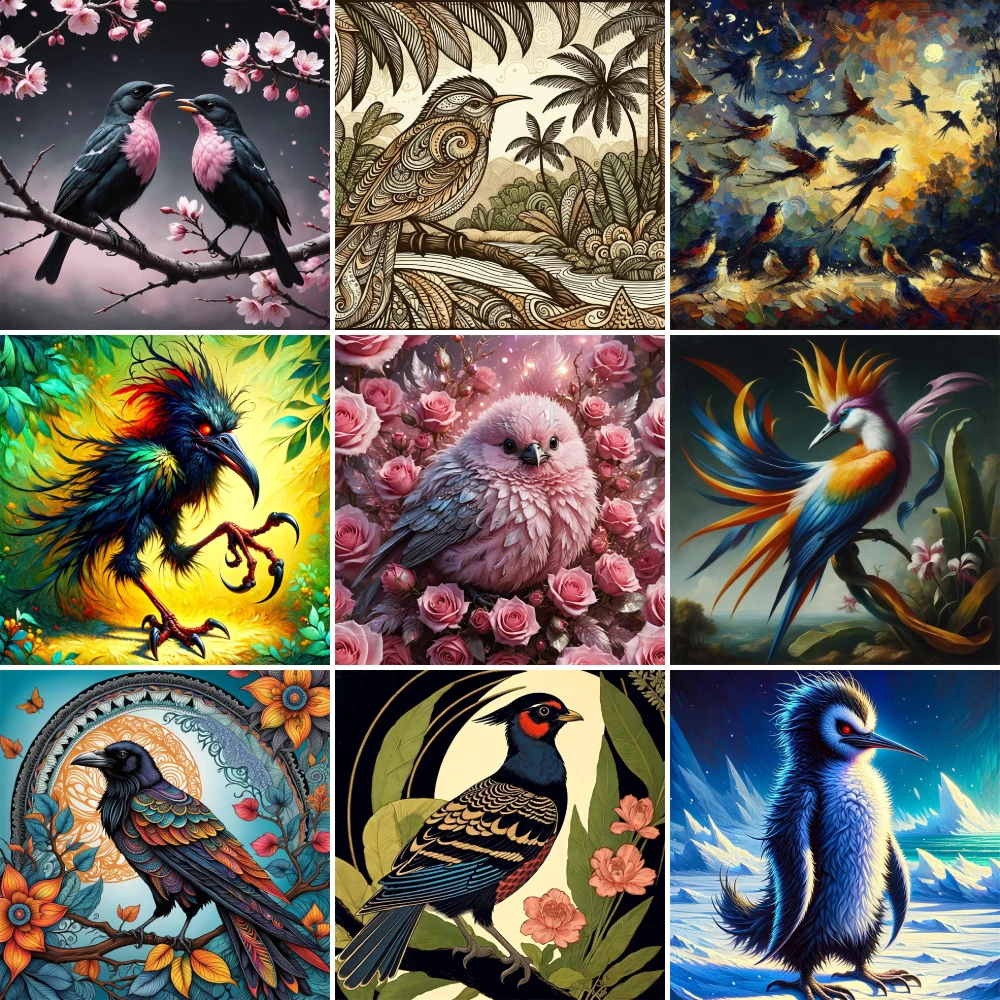 

Fantasy Bird Printed 11CT Cross Stitch Patterns Embroidery Knitting Handiwork Painting Handicraft Wholesale Stamped Promotions