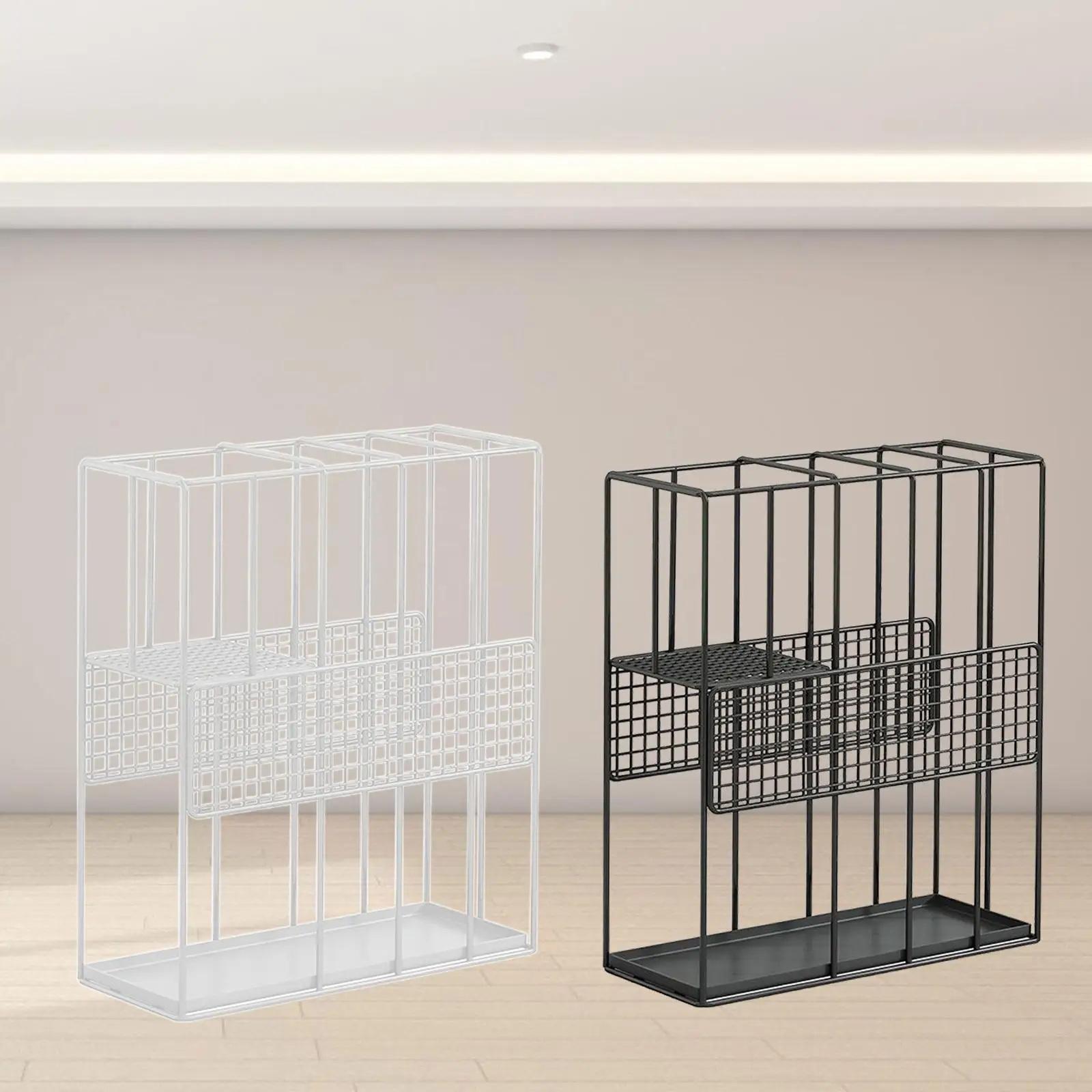 

Umbrella Stand Rack Commercial Use Space Saving Multipurpose Portable Umbrella Stand Entryway Holder for Home Office