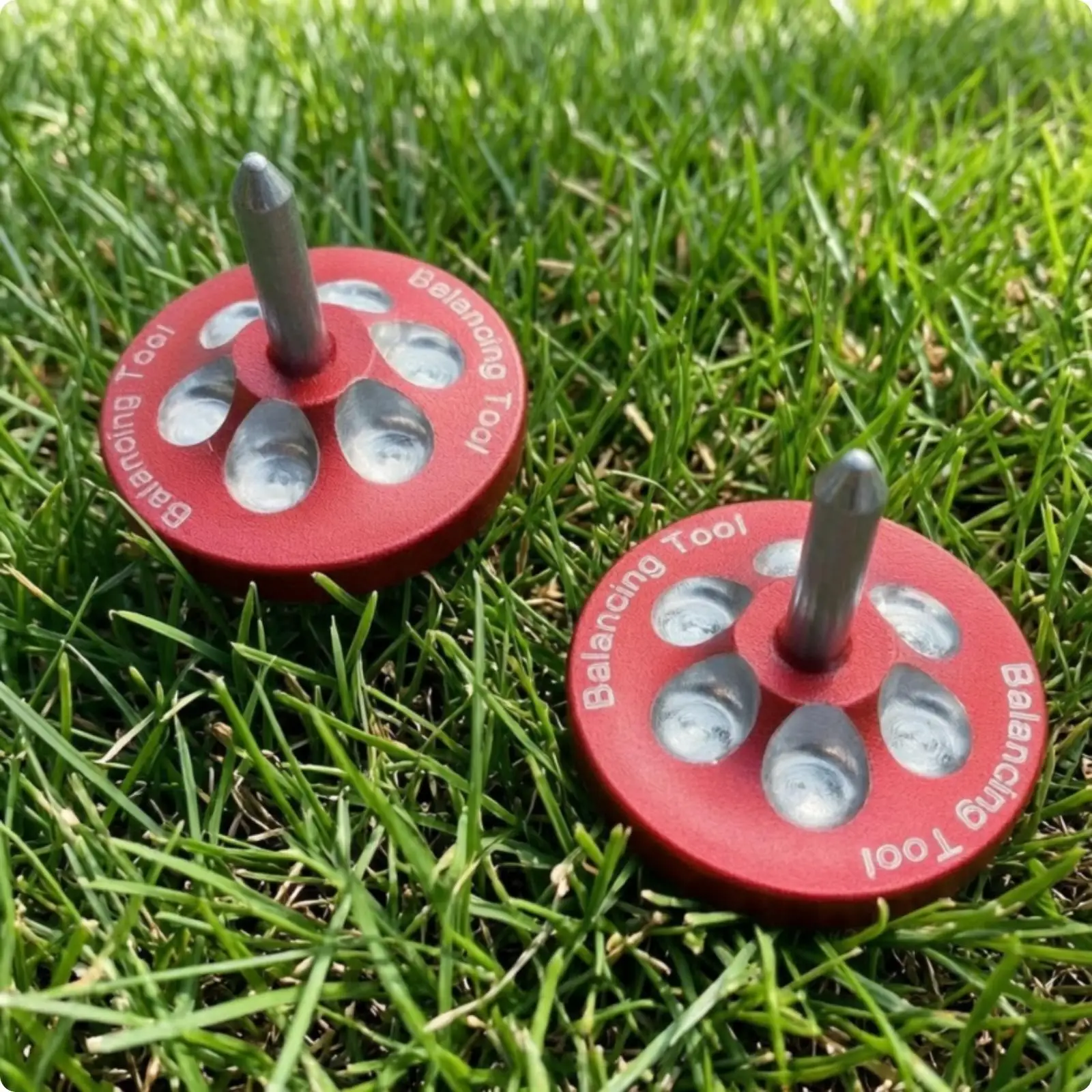 RC Car Chassis Assembly and Balancing Tool Kit CNC Metal Circular Design with Clear Storage Case for Tuning