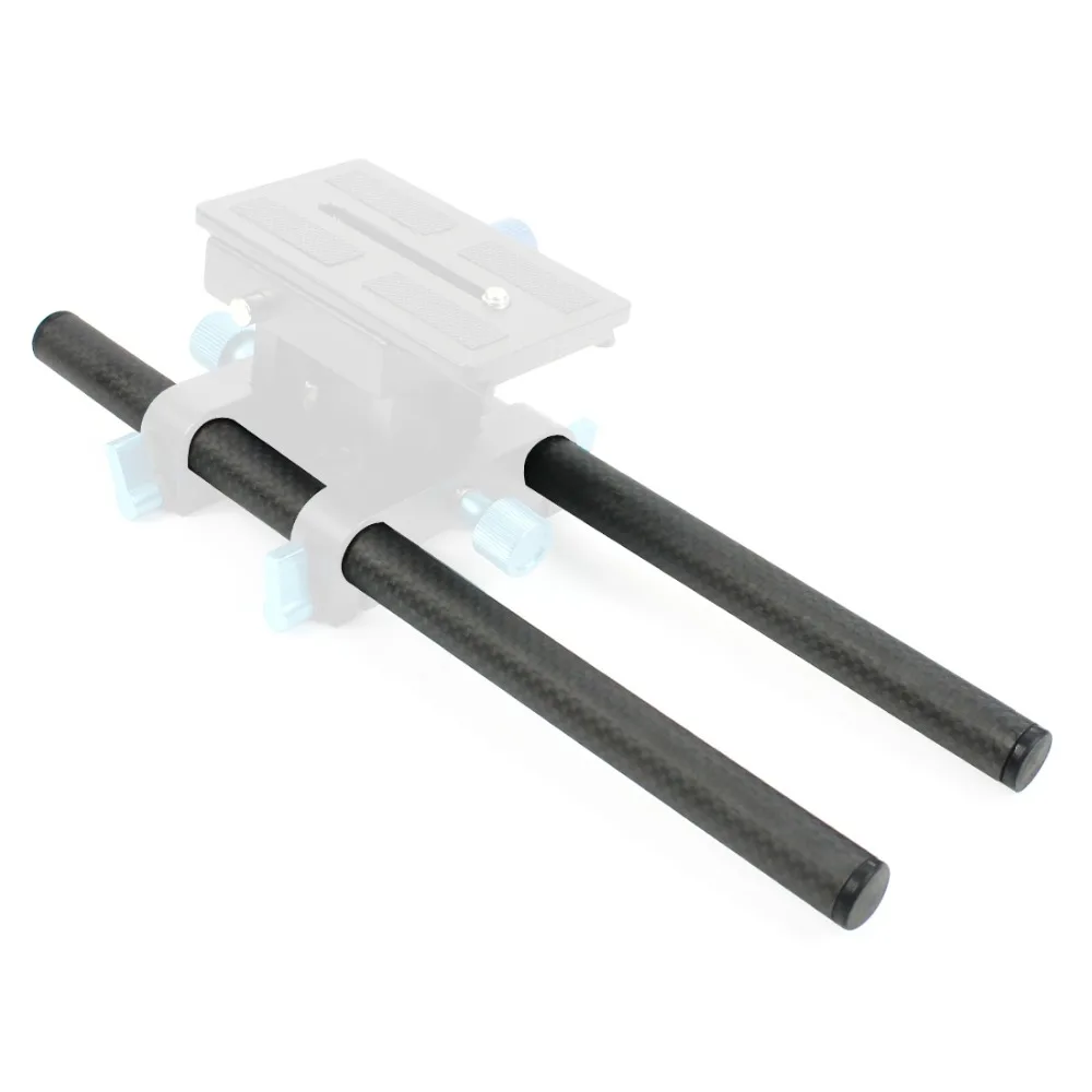 2 Stück 10cm 25cm 30cm 40cm Carbonfaserrohr mit 15mm Teleobjektivhalterung für Rig-Schienen-Klemmsystem Follow Focus SLR-Kameras – Detail 39