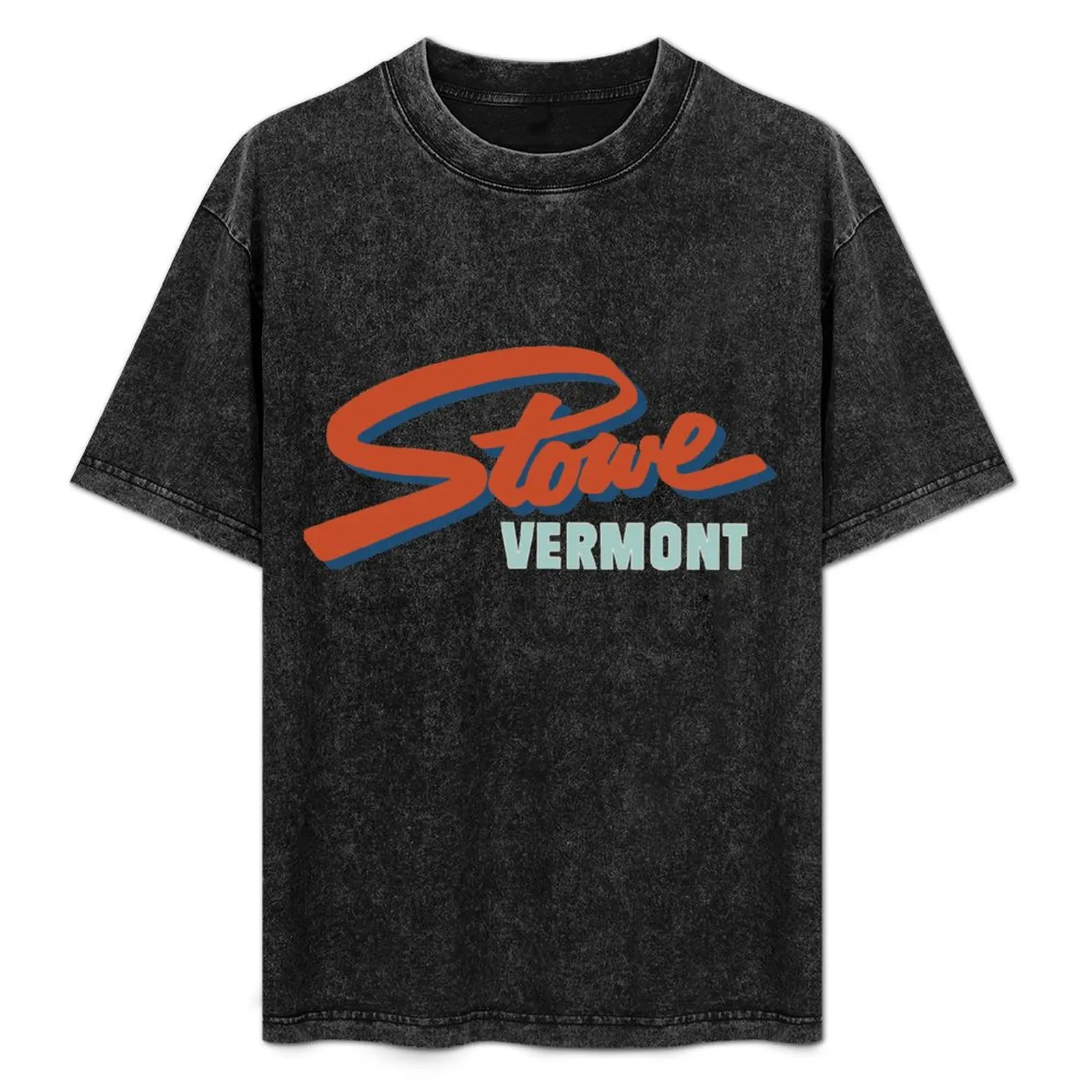 Stowe Vermont T-Shirt Plus Size Basic Short Sleeve Top