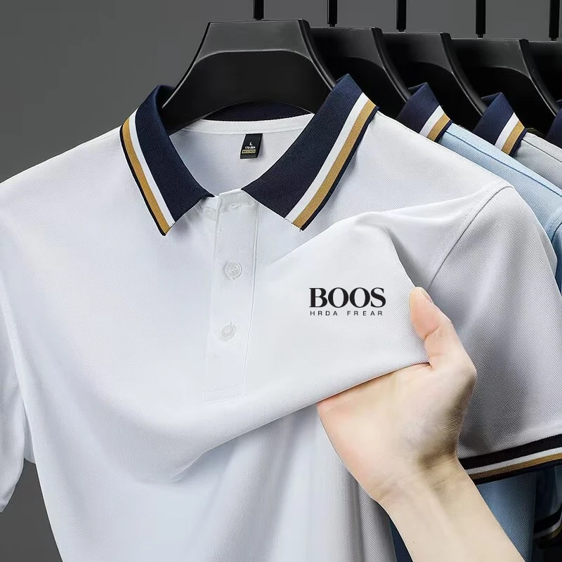 Embroidered New Men's High Quality Hot Selling Polo Shirt Spring/Summer Business Leisure Breathable Polo Shirt