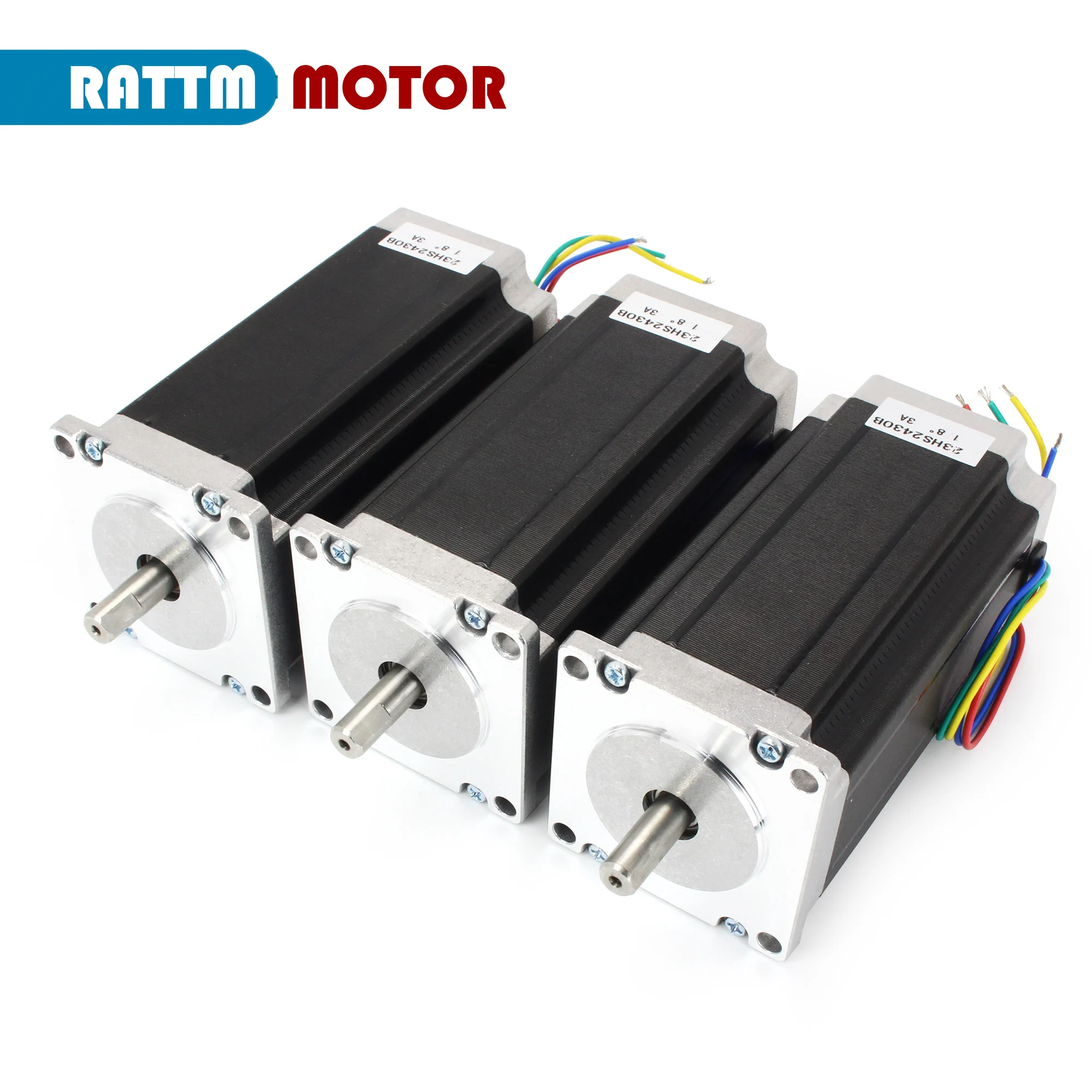 

【EU Stock】3PCS or 4Pcs Nema23 CNC Stepping Motor Stepper Motor(Dual Shaft) 112mm /425 Oz-in /3A CNC Stepping Motor