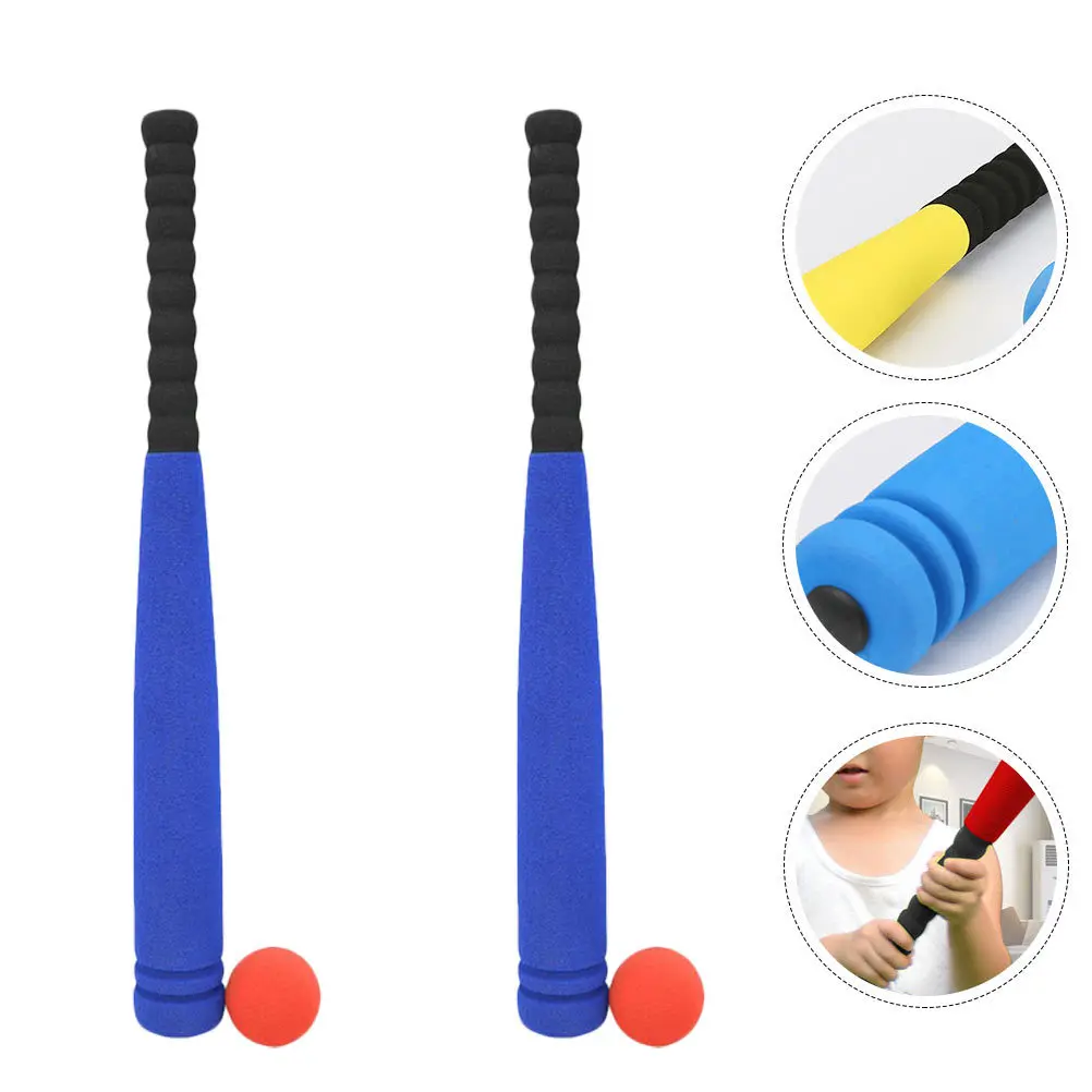 2Pcs Sponge Baseball Bats Set Premium Sports Training Game Outdoor Practice Play Fun Backyard Activity Baseball Kit