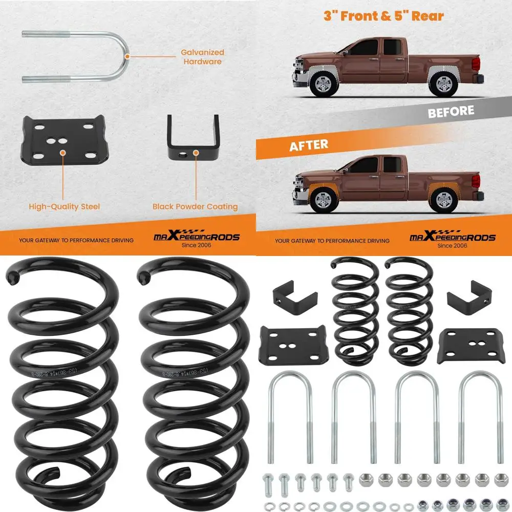 

MaXpeedingrods Комплект переднего и 5-дюймового заднего опускания 3 дюйма для Ford Ranger/Mazda B4000 1983-1997 гг., комплект винтовых пружин