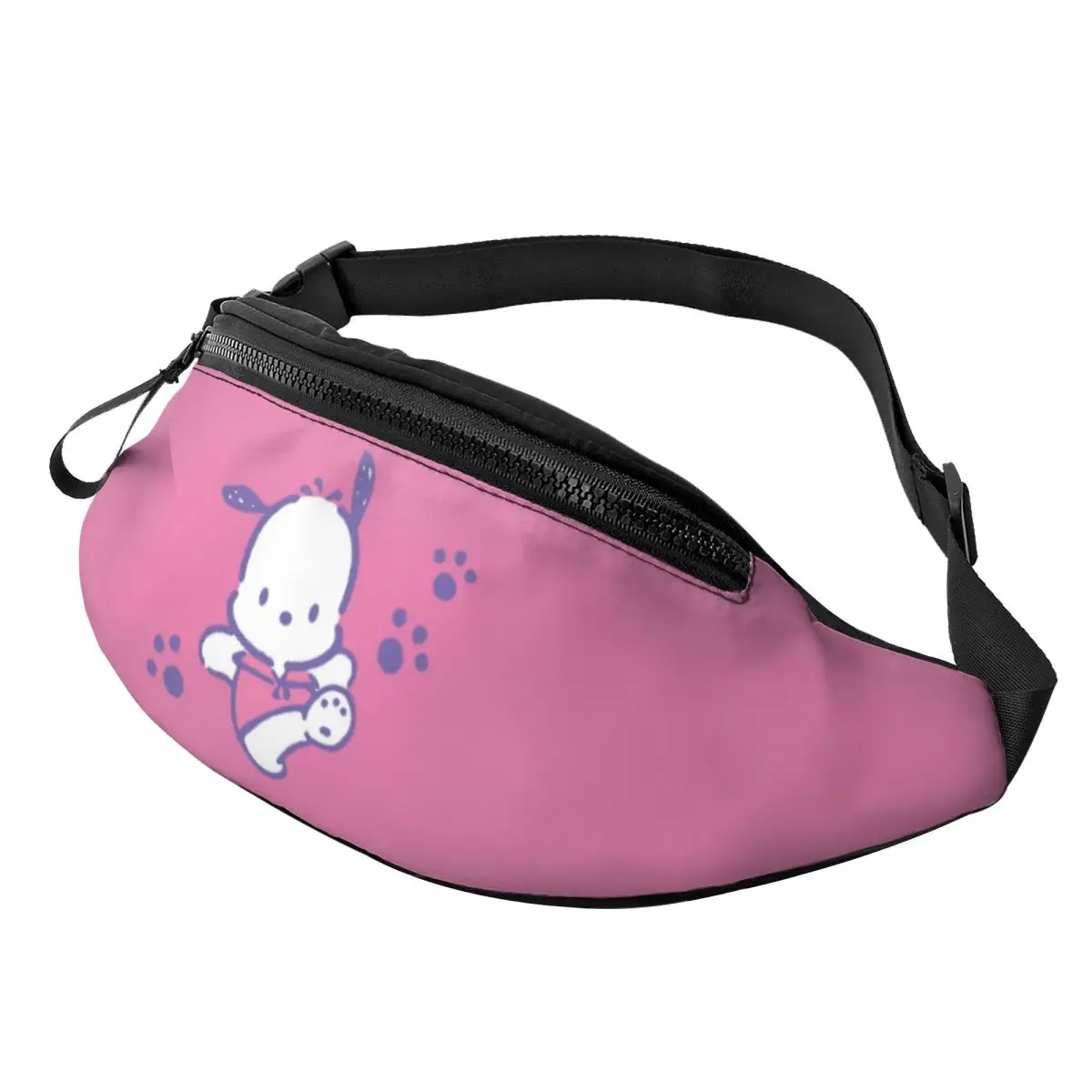 

Custom Cool Pochacco Fanny Pack for Running Women Men Cartoon Cute Anime Crossbody Waist Bag Phone Money Pouch