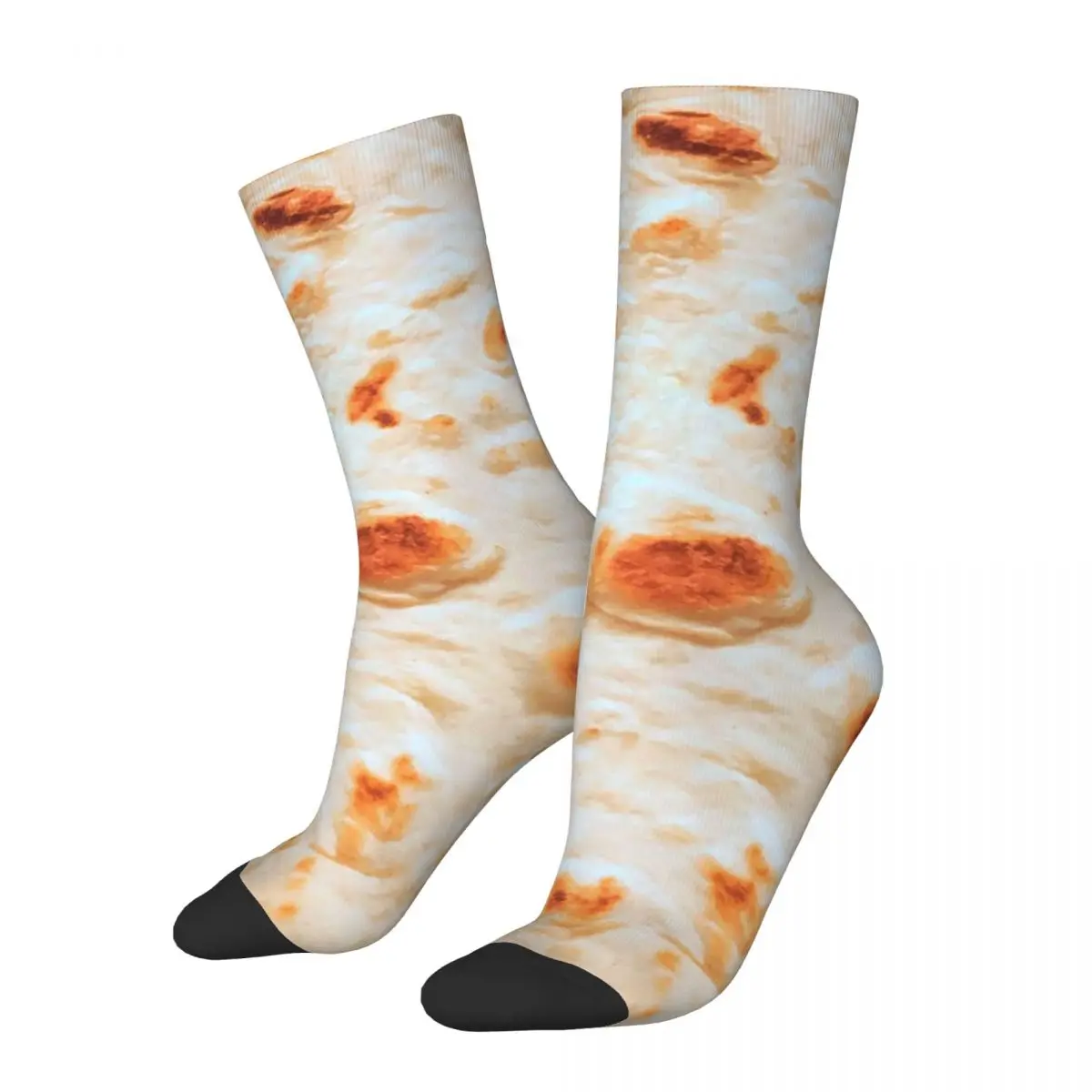 Retro Manta Burrito Soccer Socks Tortilla Food Polyester Long Socks for Women Men Breathable