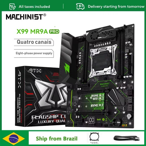 MACHINIST X99 Motherboard MR9A PRO LGA 2011-3 Support Inter Xeon E5 V3 V4 Series Processor and DDR4 ECC RAM Desktop Memory ATX