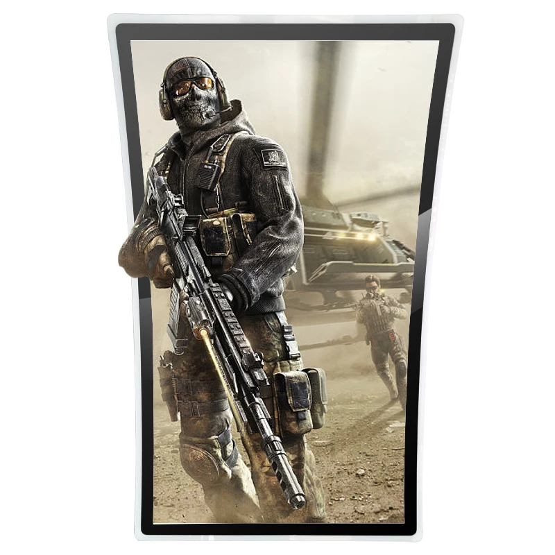 Colorful Led Light Video Game Monitors 43 Inch Curved Screen Lcd Arcade Gaming Displays