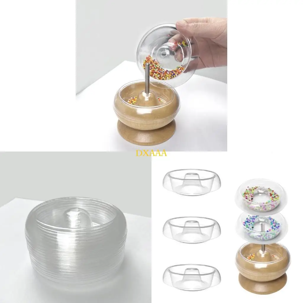 DXAA Large Bead Spinner Bowl Set with Quick Changed Bowls and Beading Needle