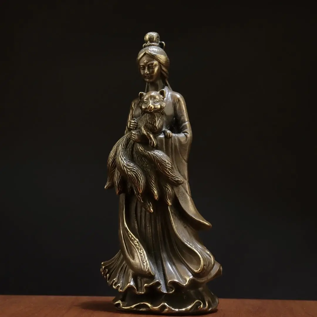 Nine-tailed fox fairy goddess beauty woman Statue Sculpture Figurines Home Garden Decoration Statues For House