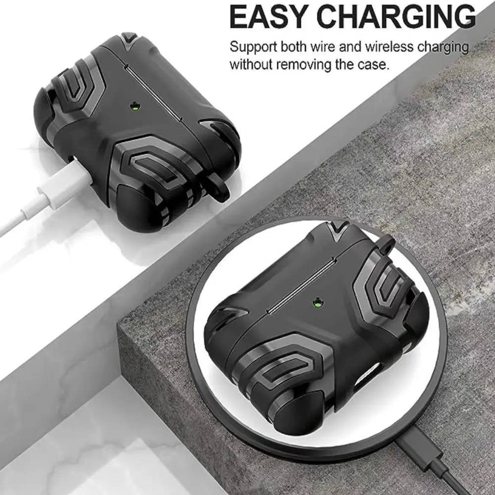 Coole TPU robuste Rüstung Fall mit Karabiner für Airpods Pro 2 Fall Schutzhülle Bluetooth Kopfhörer schutz Kopfhörer abdeckung