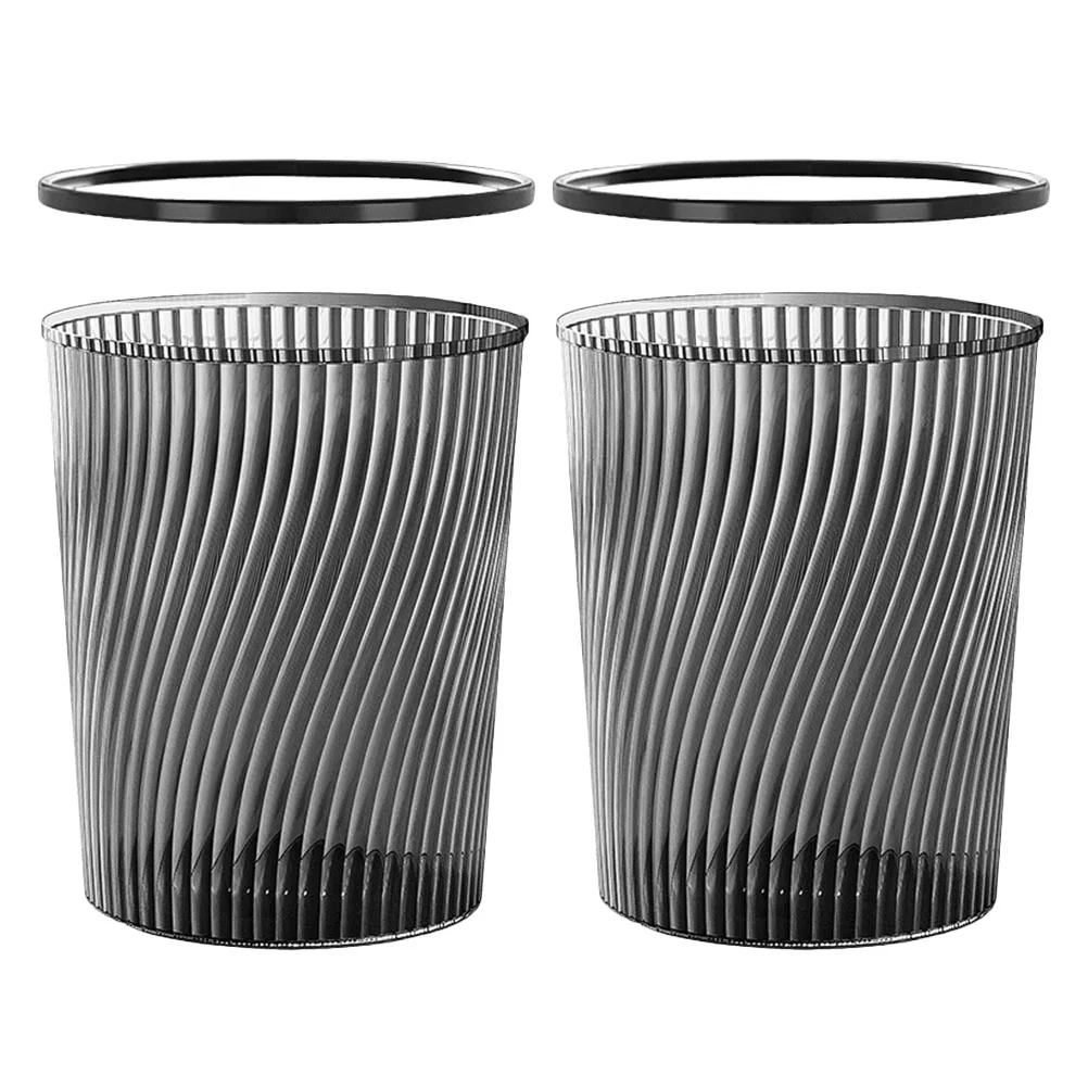 

Spiral Trash Can Bedroom Garbage Household Bin Plastic for Waste Bucket Simple Bathroom Rubbish Trashcan