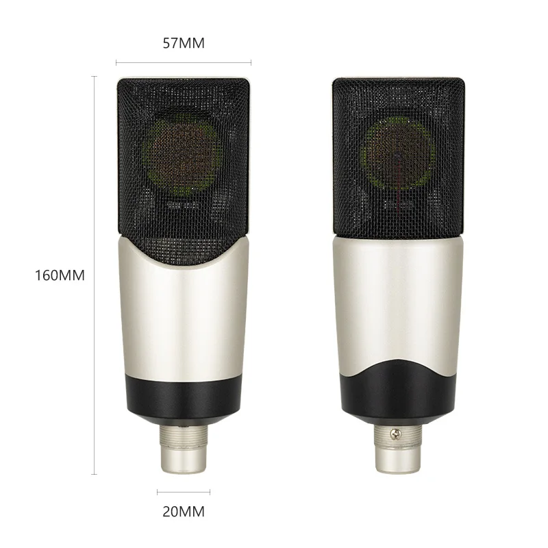 ميكروفون مكثف XLR 48 فولت مع كابل XLR 2 متر لتسجيل الاستوديو وبث البث للتدريس والمشروعات #6