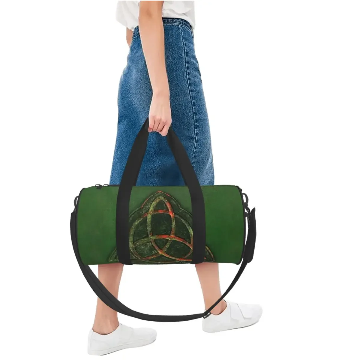 Book Of Shadows Charmed Triquetra Design Large Duffle Gym Bag Waterproof Duffle Travel Bags Handbags Fitness bag