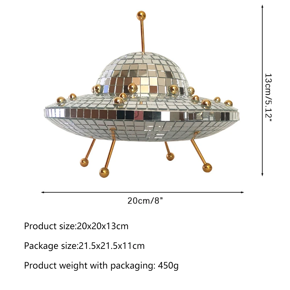 UFO Space World Desk Ornaments Art Crafts Desk Living Room Ornament Vintage Funny Home Decor Multipurpose Christmas Decorations