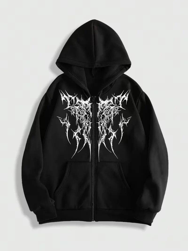 Man's Kangaroo Pocket Casual Sportswear Modern Minimalist Print Design Micro Elastic Fabric Comfortable Fashionable Hooded Style