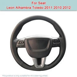 DIY Car Steering Wheel Cover For Seat Leon Alhambra Toledo 2011 2010 2012 Artificial Leather Cover For Steering Wheel Original