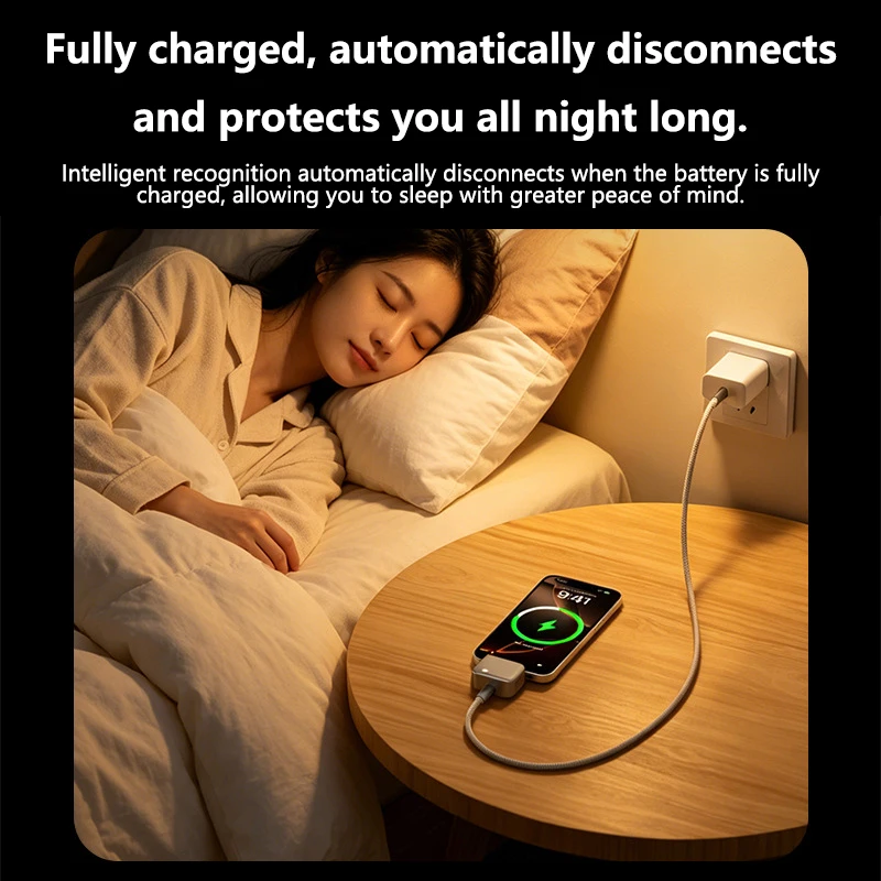 Intelligence Full Charge Auto-Disconnect Charging Adapter 140W Fast Charge Safety Separator Automatically for Type-C Devices ﻿