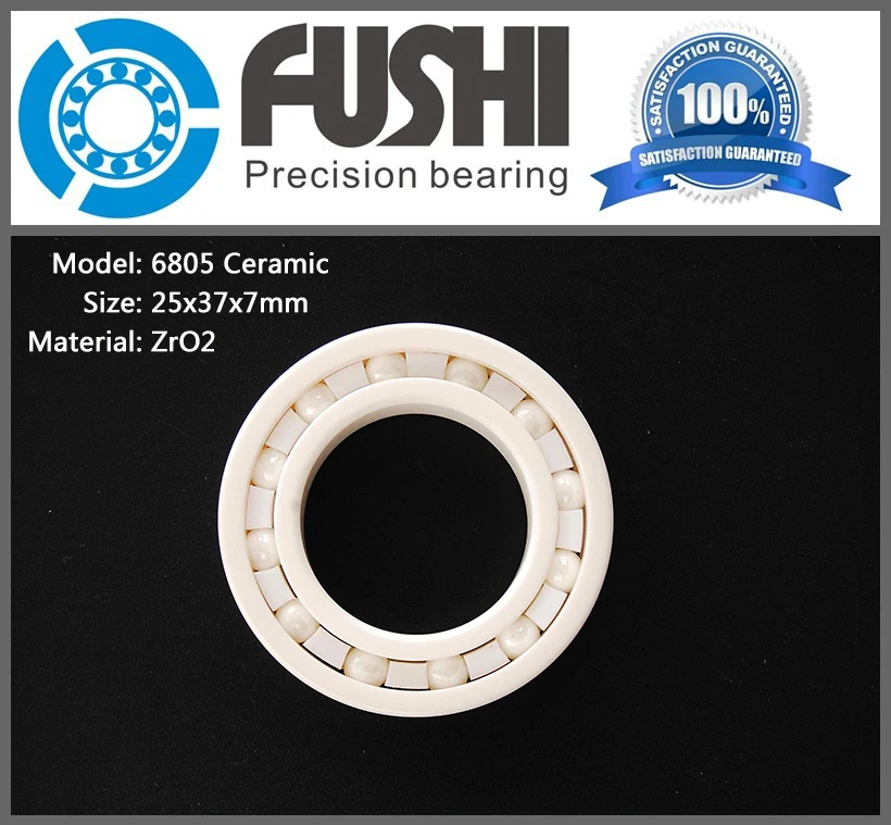 6805 Ceramic Bearing ( 1 PC ) 25*37*7 mm ZrO2 Material 6805 CE Full Ceramic SIC 61805 Ball Bearings